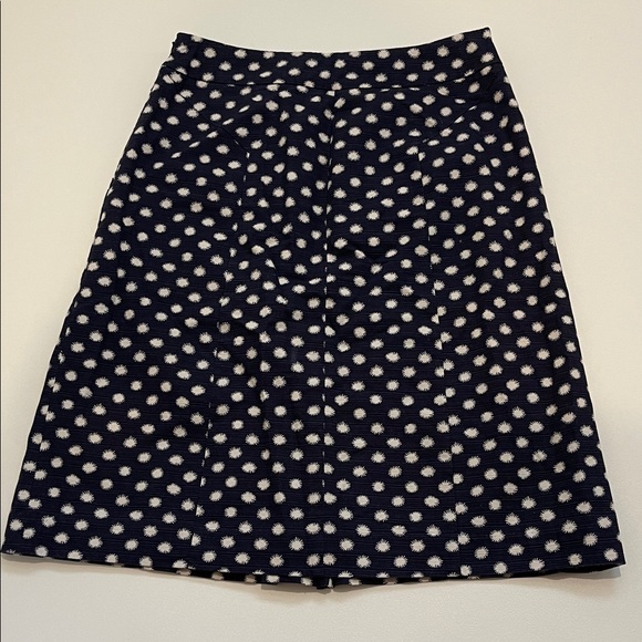 Boden A-Line Skirt Starburst Star Print Navy Blue/White Front Box Pleat - Picture 5 of 9